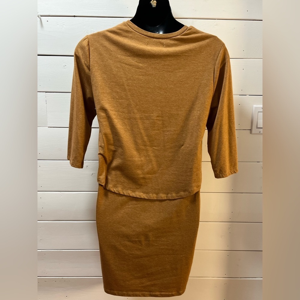 ROSE MATERNITÉ Camel Twist Front Dress – Size XL - Picture 5 of 8